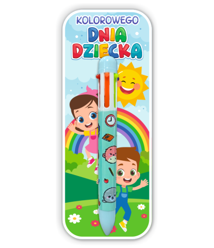 Upominek na Dzień Dziecka - Długopis Wielokolorowy (wzór 6)