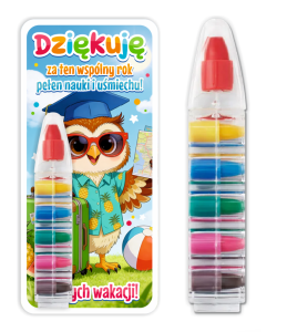 Upominek na Zakończenie Roku Szkolnego - Kredka Wielokolorowa (wzór 2)