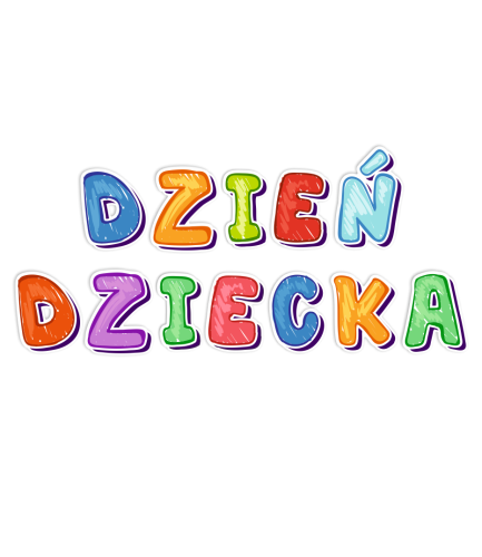 Dekoracja napis: DZIEŃ DZIECKA (wycięte litery)