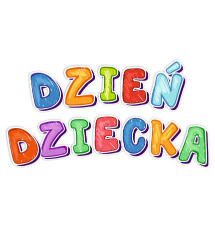 Dekoracja napis: DZIEŃ DZIECKA (wycięte litery)