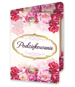 Dyplom: Podziękowanie - wzór 11 (składany,  format A5)