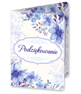 Dyplom: Podziękowanie - wzór 10 (składany,  format A5)