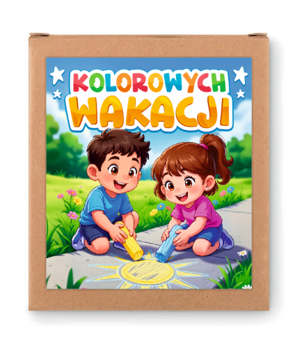 Upominek na Zakończenie Roku Szkolnego - Kreda Chodnikowa - wzór 2 (4 kolory)