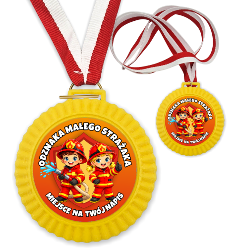 Medal 3D - Strażacki - wzór 49 (+ tasiemka, + własny napis)