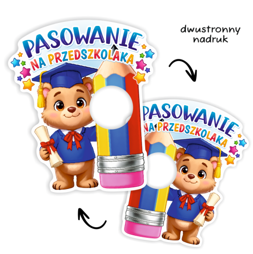 Opakowanie na lizaka - PASOWANIE NA PRZEDSZKOLAKA - wzór 2
