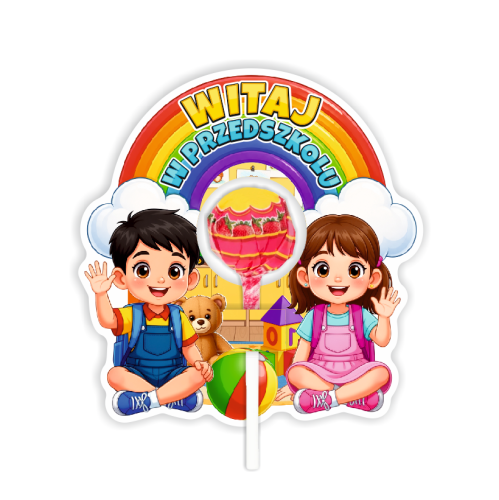Opakowanie na lizaka - WITAJ W PRZEDSZKOLU - wzór 1