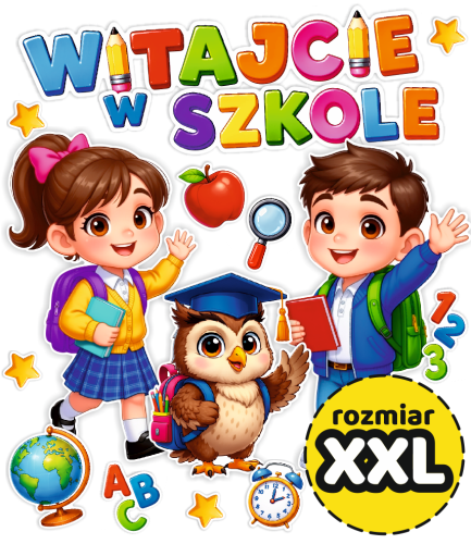 Dekoracja - Witajcie w Szkole - wzór 4 (rozmiar XXL)