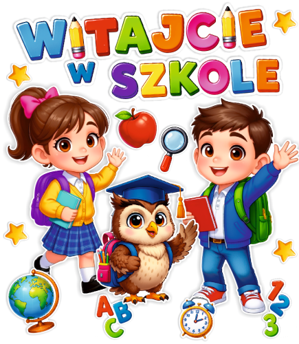 Dekoracja - Witajcie w Szkole - wzór 4 (rozmiar XXL)
