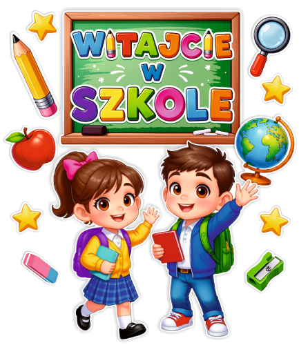 Dekoracja - "WITAJ SZKOŁO - wzór 7" (~A3, dwustronna)