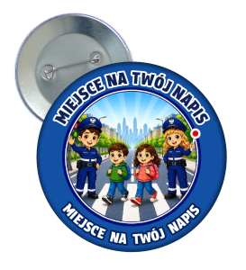Przypinka - POLICYJNA - wzór 4 + twój napis