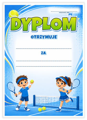 Dyplom: Tenisowy (wzór 3)