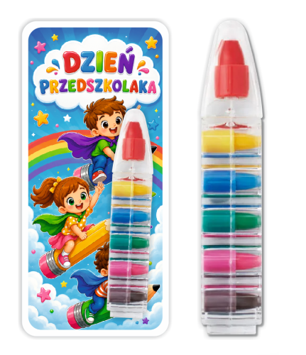 Upominek na Dzień Przedszkolaka - Kredka Wielokolorowa (wzór 1)