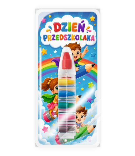 Upominek na Dzień Przedszkolaka - Kredka Wielokolorowa (wzór 1)