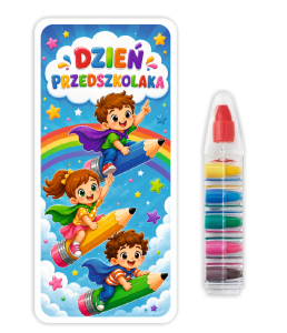 Upominek na Dzień Przedszkolaka - Kredka Wielokolorowa (wzór 1)