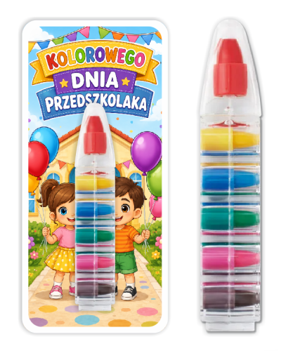 Upominek na Dzień Przedszkolaka - Kredka Wielokolorowa (wzór 2)