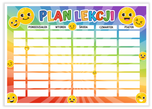 Plan Lekcji - Buźki - wzór 8 (format A4)