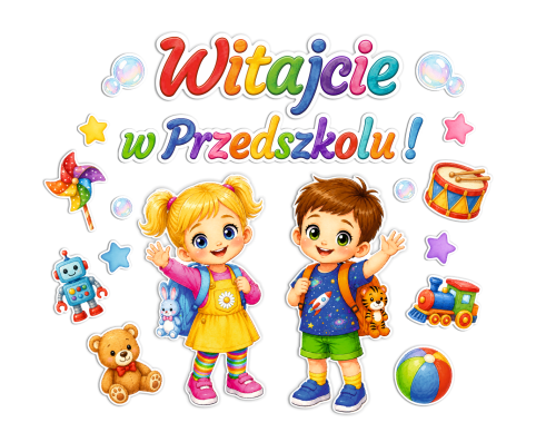 Dekoracja - Witajcie w Przedszkolu - wzór 3 (rozmiar XXL)