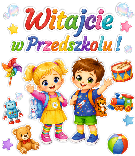 Dekoracja - Witajcie w Przedszkolu - wzór 3 (rozmiar XXL)