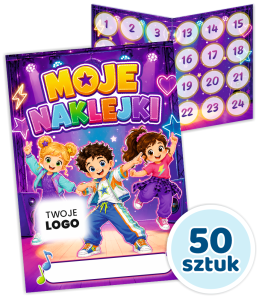 Album Motywacyjny - TANIEC - wzór 1 (na naklejki 40mm, 50 szt.) + TWOJE LOGO