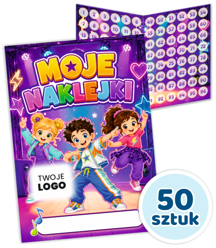 Album Motywacyjny - TANIEC - wzór 1 (na naklejki 20mm, 50 szt.) + TWOJE LOGO