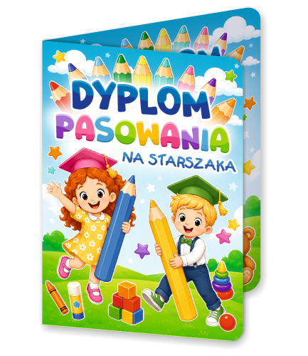 Dyplom: Pasowanie na Starszaka - wzór 1 (składany, format A5)