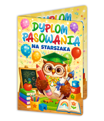 Dyplom: Pasowanie na Starszaka - wzór 2 (składany, format A4+)
