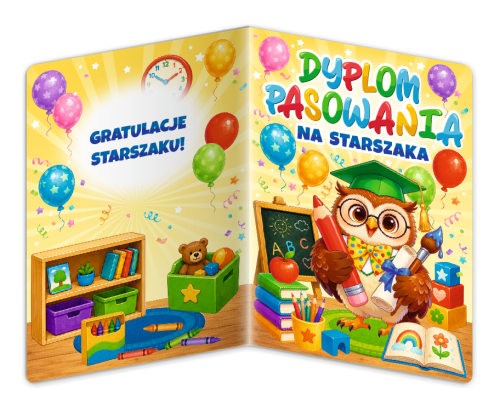 Dyplom: Pasowanie na Starszaka - wzór 2 (składany, format A4+)