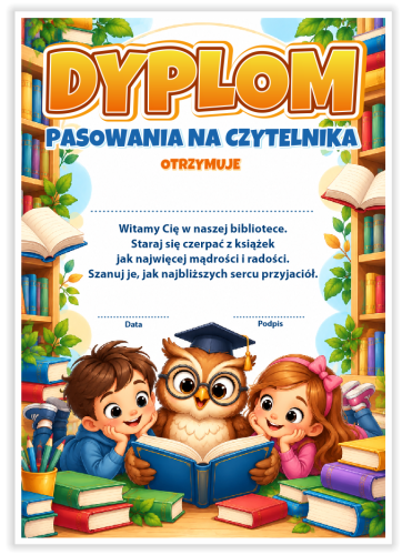 Dyplom: Pasowania na Czytelnika - wzór 20