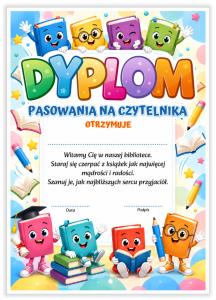 Dyplom: Pasowania na Czytelnika - wzór 21