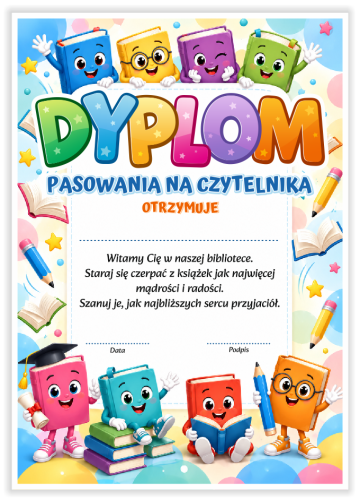 Dyplom: Pasowania na Czytelnika - wzór 21