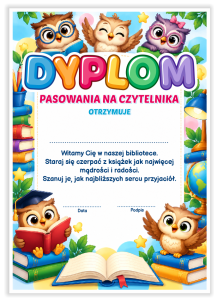 Dyplom: Pasowania na Czytelnika - wzór 22