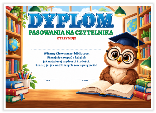 Dyplom: Pasowania na Czytelnika - wzór 23