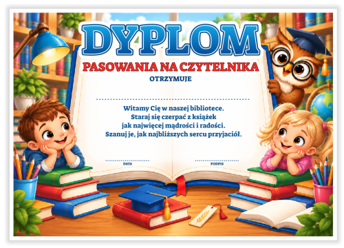 Dyplom: Pasowania na Czytelnika - wzór 24