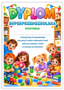 Dyplom: Dzień Przedszkolaka (format A5 wzór 3)