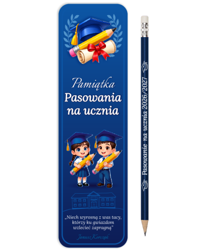Ołówek z gumką - PASOWANIE NA UCZNIA (wzór 10)