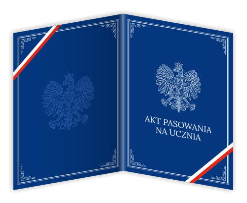 Dyplom: Akt Pasowania na Ucznia - wzór 1 (składany, format A4+)