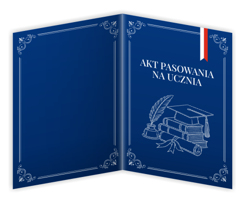 Dyplom: Akt Pasowania na Ucznia - wzór 2 (składany, format A4+)