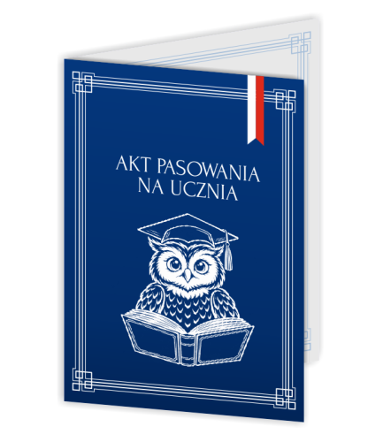 Dyplom: Akt Pasowania na Ucznia - wzór 3 (składany, format A4+)