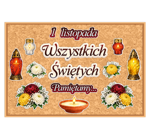 Dekoracja - Wszystkich Świętych (jednostronna)