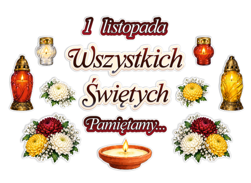 Dekoracja - Wszystkich Świętych (jednostronna)