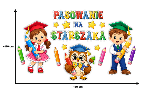 Dekoracja - Pasowanie na Starszaka (rozmiar XXL)