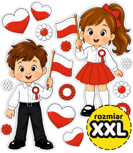 Dekoracja Patriotyczna Duże Dzieci - wzór 2 (rozmiar XXL)