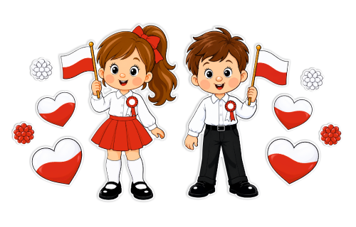 Dekoracja Patriotyczna Duże Dzieci - wzór 3 (dwustronna)
