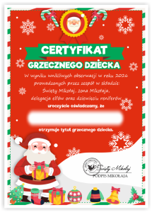 Dyplom: Certyfikat Grzecznego Dziecka (wzór 2)