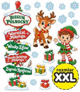 Dekoracja Świąteczna Boże Narodzenie - Drogowskaz Świąteczny (rozmiar XXL)