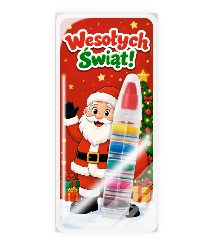 Upominek na Boże Narodzenie/Mikołajki - Kredka Wielokolorowa (wzór 1)