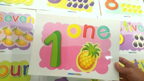 plansze edukacyjne cyfry język angielski