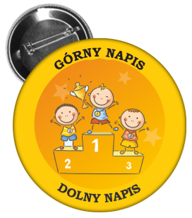 Dzieci z pucharem - przypinka