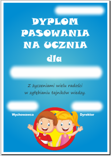 Dyplom pasowania na ucznia