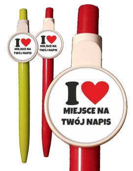 Długopis z obrazkiem i love
